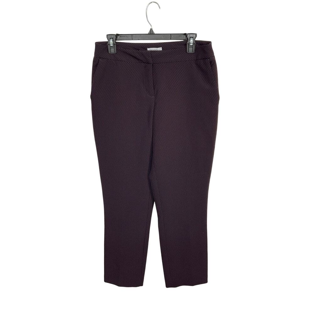 Carolina Belle Navy/Red Polka Dot Pants Slacks Size 8 Pockets Office